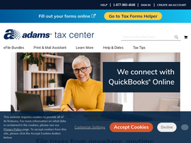 'adamstaxforms.com' screenshot