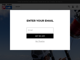 'pelagicgear.com' screenshot