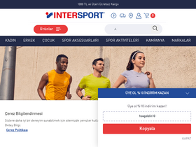 'intersport.com.tr' screenshot