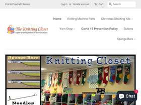 theknittingcloset.com homepage screenshot