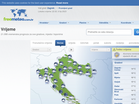 'freemeteo.com.hr' screenshot