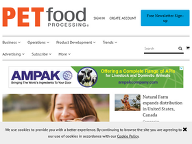 'petfoodprocessing.net' screenshot