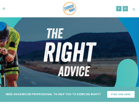 'exerciseright.com.au' screenshot