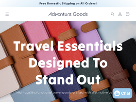 adventure-goods.com homepage screenshot