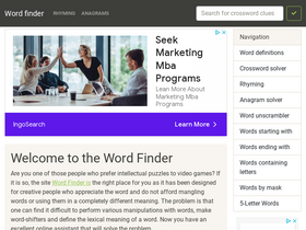 'findwords.info' screenshot