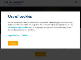 'freudenberg.com' screenshot