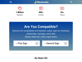 'mysticado.com' screenshot