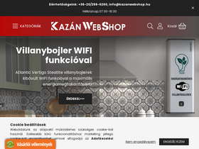 'kazanwebshop.hu' screenshot