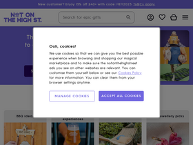 'notonthehighstreet.com' screenshot