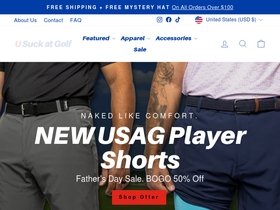 U Suck at Golf homepage screenshot
