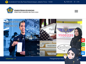 'beacukai.go.id' screenshot