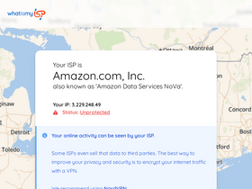 'whatismyisp.com' screenshot