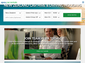 'apexrentals.co.nz' screenshot