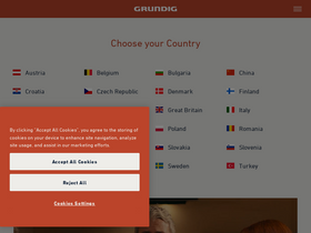 'grundig.com' screenshot