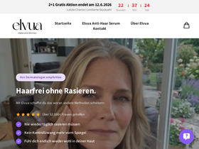 Elvua homepage screenshot