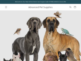 advancedpetsupplies.com homepage screenshot