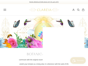 clareia.love homepage screenshot