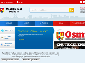 'praha8.cz' screenshot