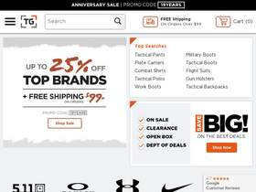 'tacticalgear.com' screenshot