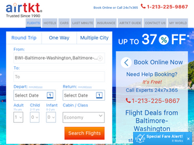 'airtkt.com' screenshot