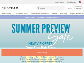 'justfab.com' screenshot