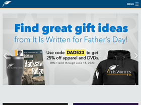 'itiswritten.com' screenshot