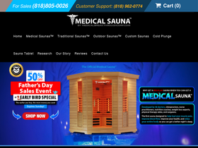 'medicalsaunas.com' screenshot