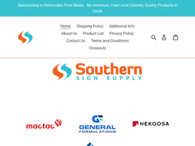 southernsignsupply.com homepage screenshot