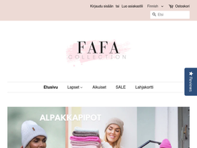 fafacollection.com homepage screenshot