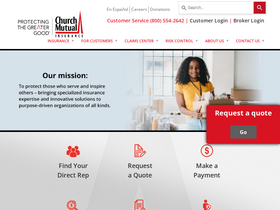 'churchmutual.com' screenshot