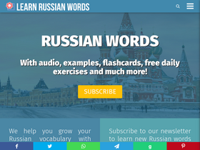 'learnrussianwords.com' screenshot