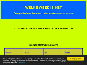 'welke-week.nl' screenshot