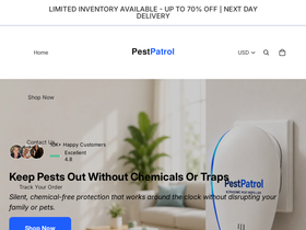 Pestpatrolbrand homepage screenshot