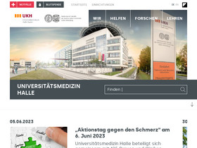 'uk-halle.de' screenshot