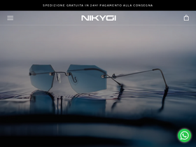 nikygi eyewear homepage screenshot