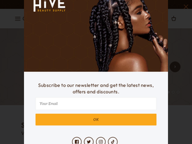 hivebeautysupply.com homepage screenshot