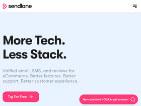 'sendlane.com' screenshot