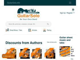 'guitarsolo.info' screenshot