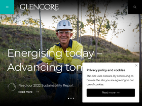 'glencore.com' screenshot