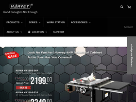 'harveywoodworking.com' screenshot