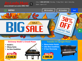 'jimlaabsmusicstore.com' screenshot