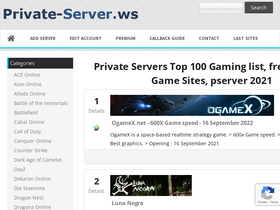 'private-server.ws' screenshot