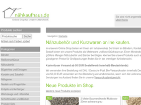 'naehkaufhaus.de' screenshot