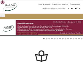 'unadmexico.mx' screenshot