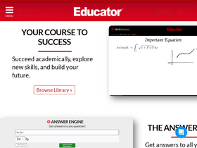 'educator.com' screenshot