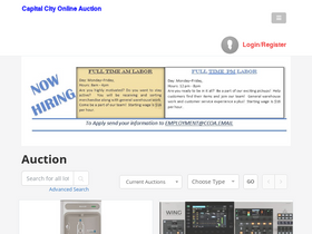 'capitalcityonlineauction.com' screenshot