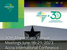 'afreximbank.com' screenshot