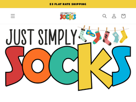justsimplysocks.com homepage screenshot