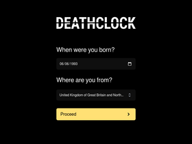 'thedeathclock.co' screenshot