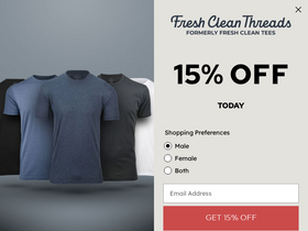 'freshcleantees.com' screenshot